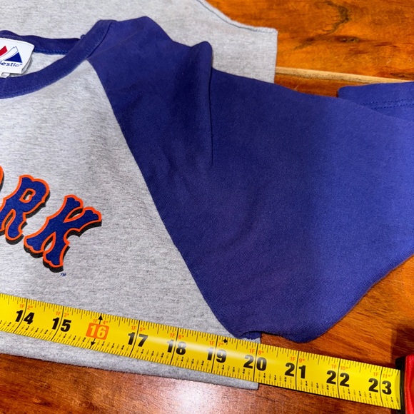 Women’s Majestic New York Mets NYM Inaugural MLB Baseball Raglan T-Shirt M Med - Picture 6 of 7